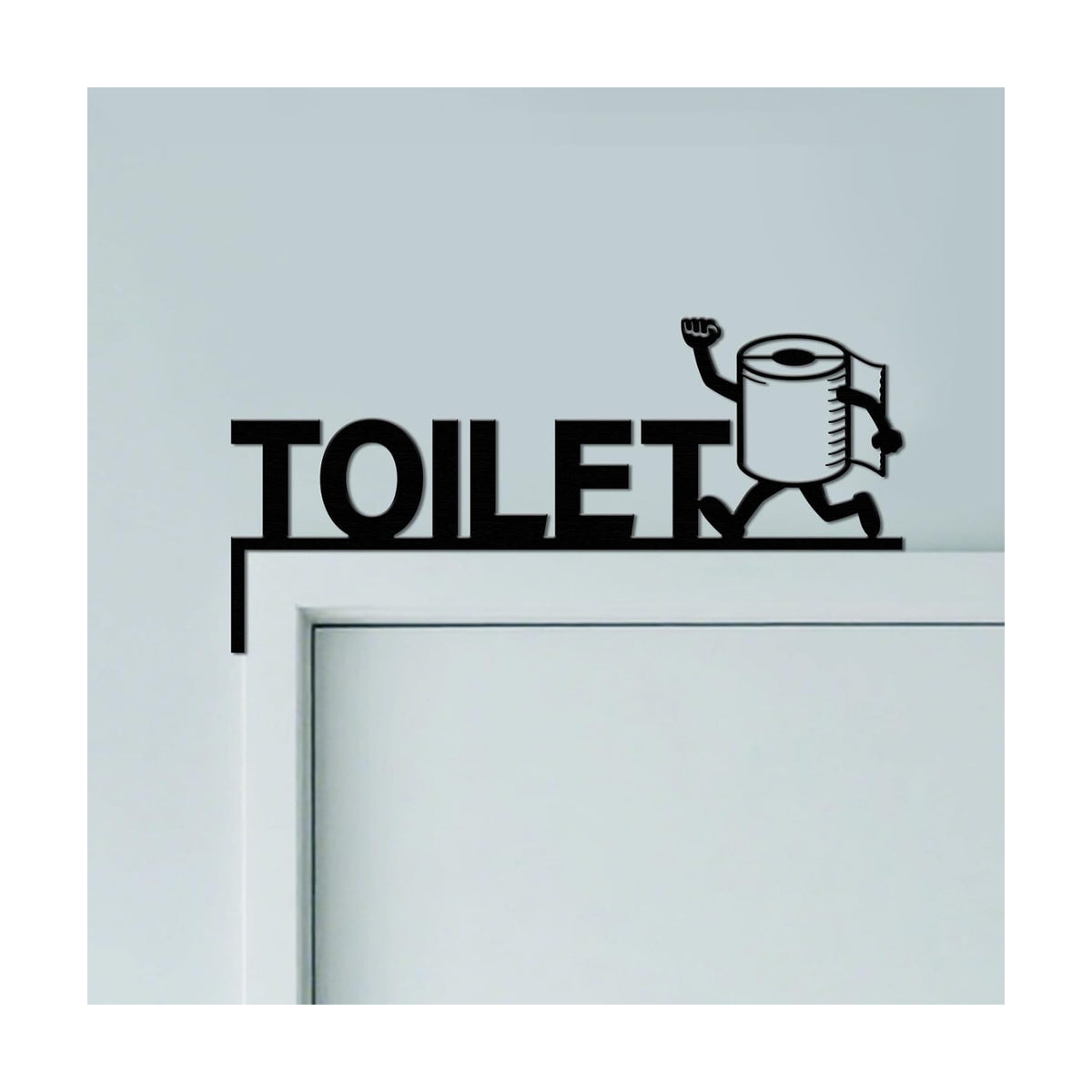 CUTHOLLOW Humorous Toilet Door Topper Sign Metal Wall Art Decor