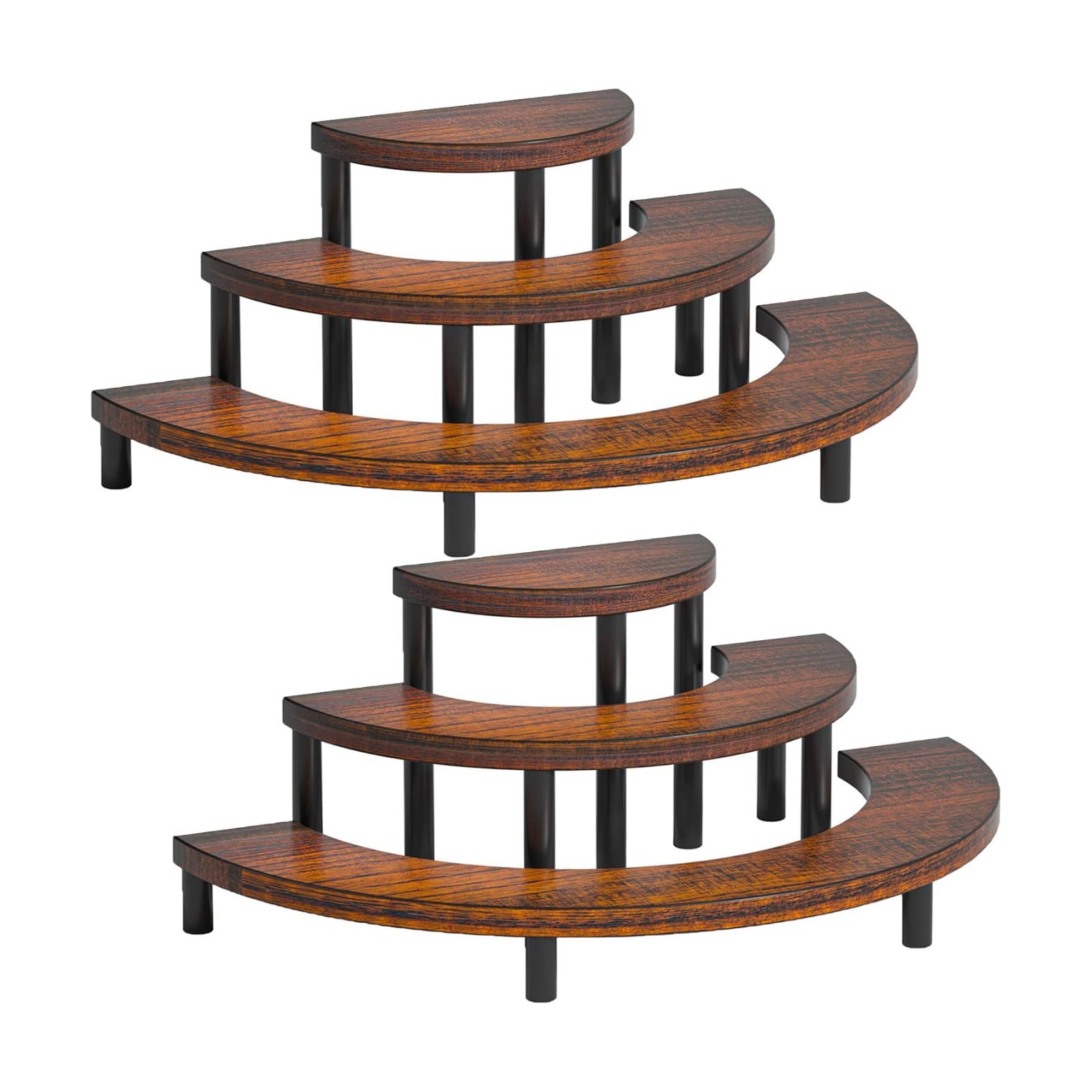 Rustic Cupcake Stand / Brown / Set of 2