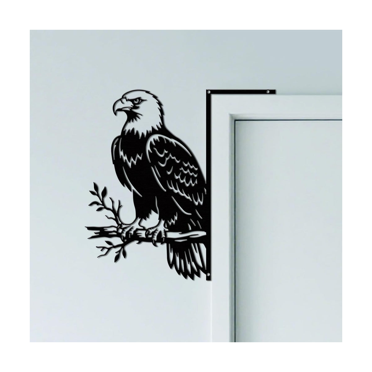 CUTHOLLOW Sharp and Fierce Eagle Door Topper Sign Metal Wall Art Decor
