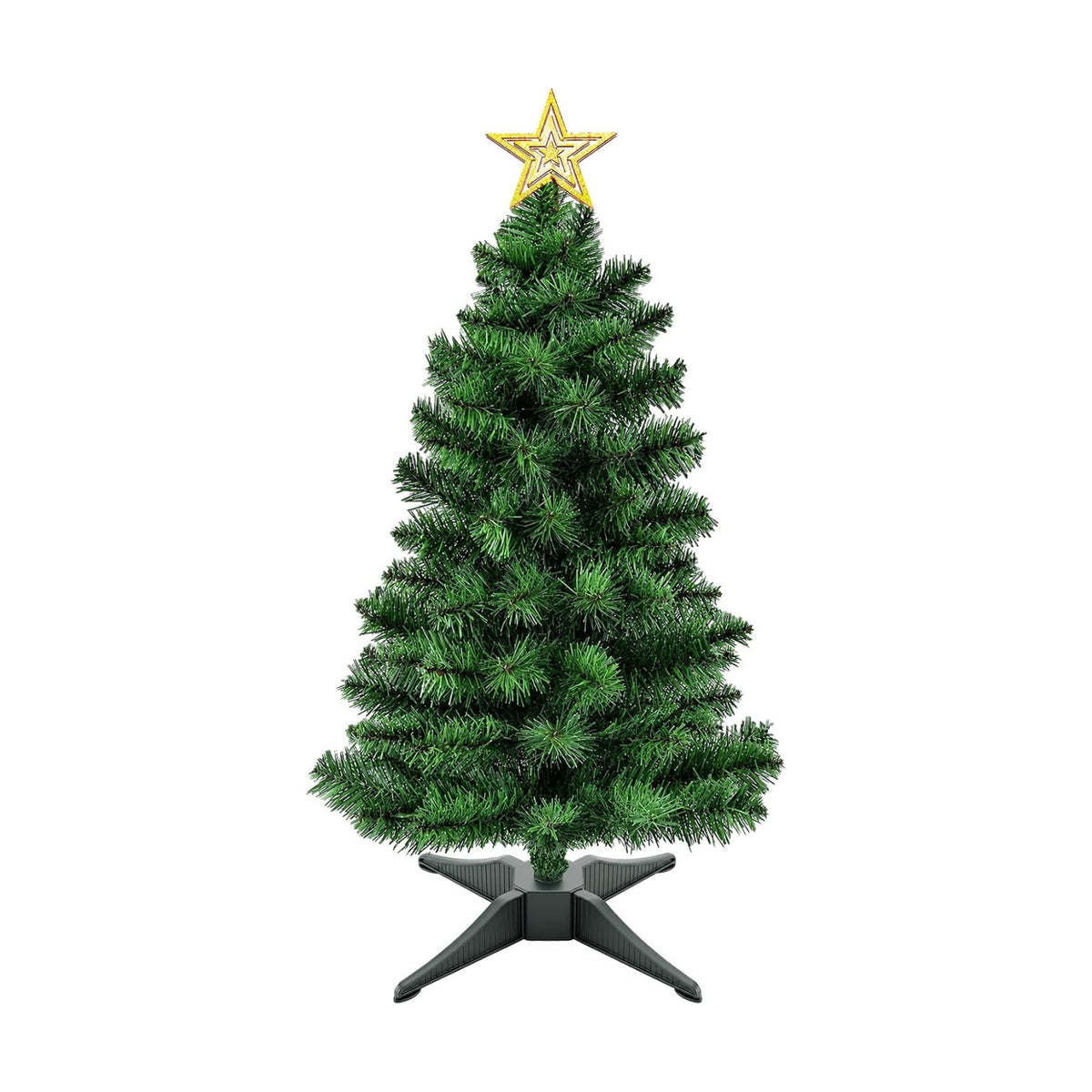 DUUDO 4FT Premium Hinged Artificial Holiday Small Mini Christmas Tree for Tabletop,Home, Office, Indoor and Outdoor Holiday Decoration,Easy Assembly Metal Hinges & Foldable Base
