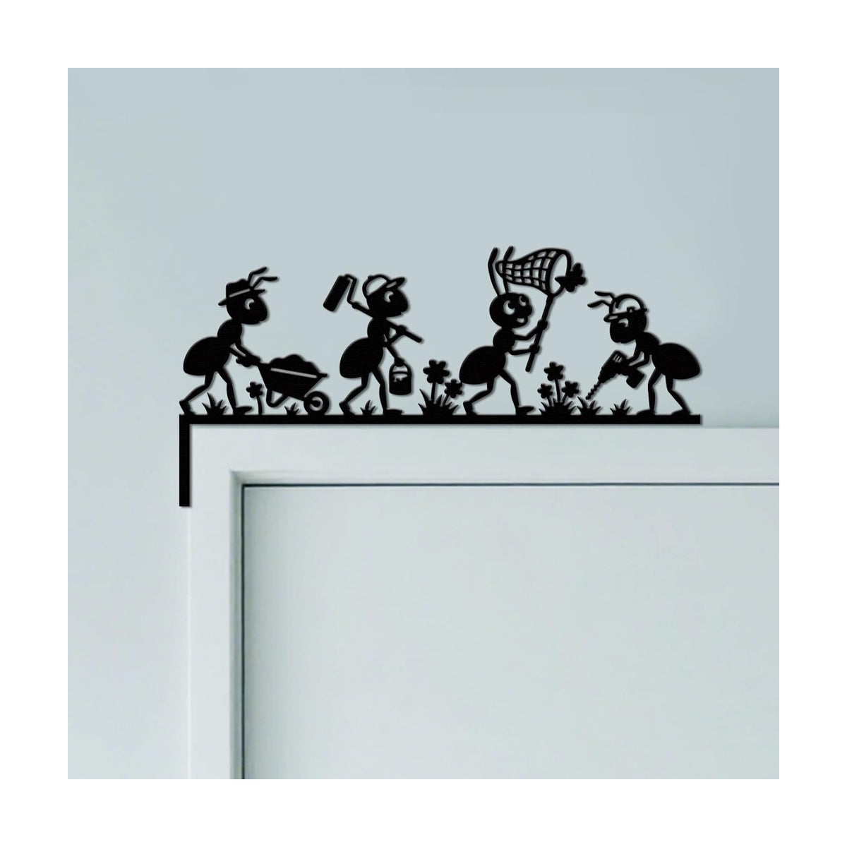 CUTHOLLOW Hardworking Ants Door Topper Sign Metal Wall Art Decor