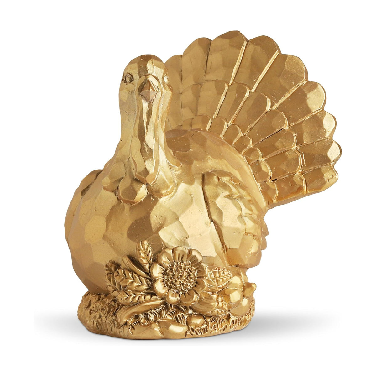Thanksgiving Turkey Decor Gold Turkey Figurine Fall Harvest Tabletop