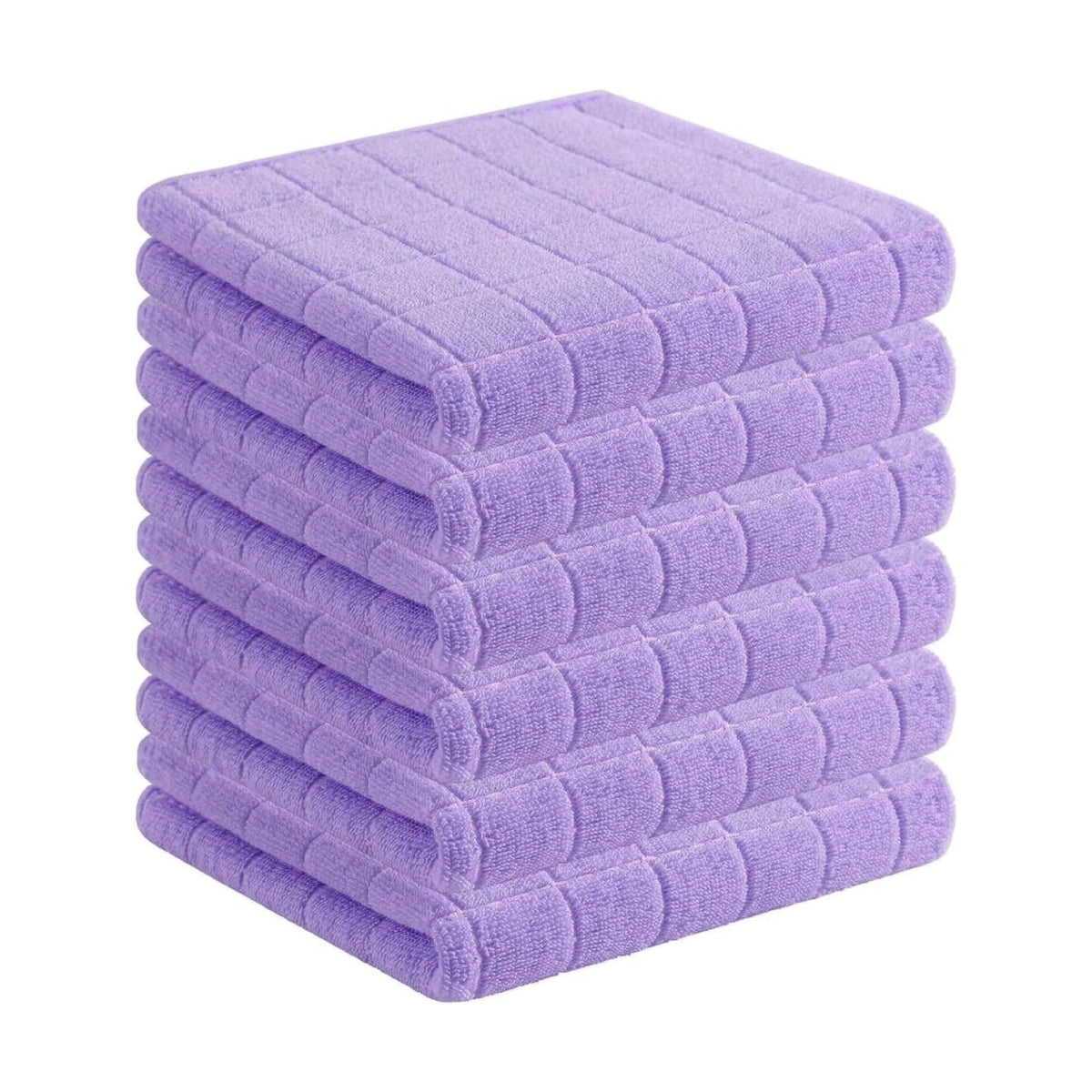 Homaxy 100% Cotton Terry Kitchen Towels, 6 Pack, Lavender | Ultra Soft and Absorbent Dish Towels for Kitchen, Suitable