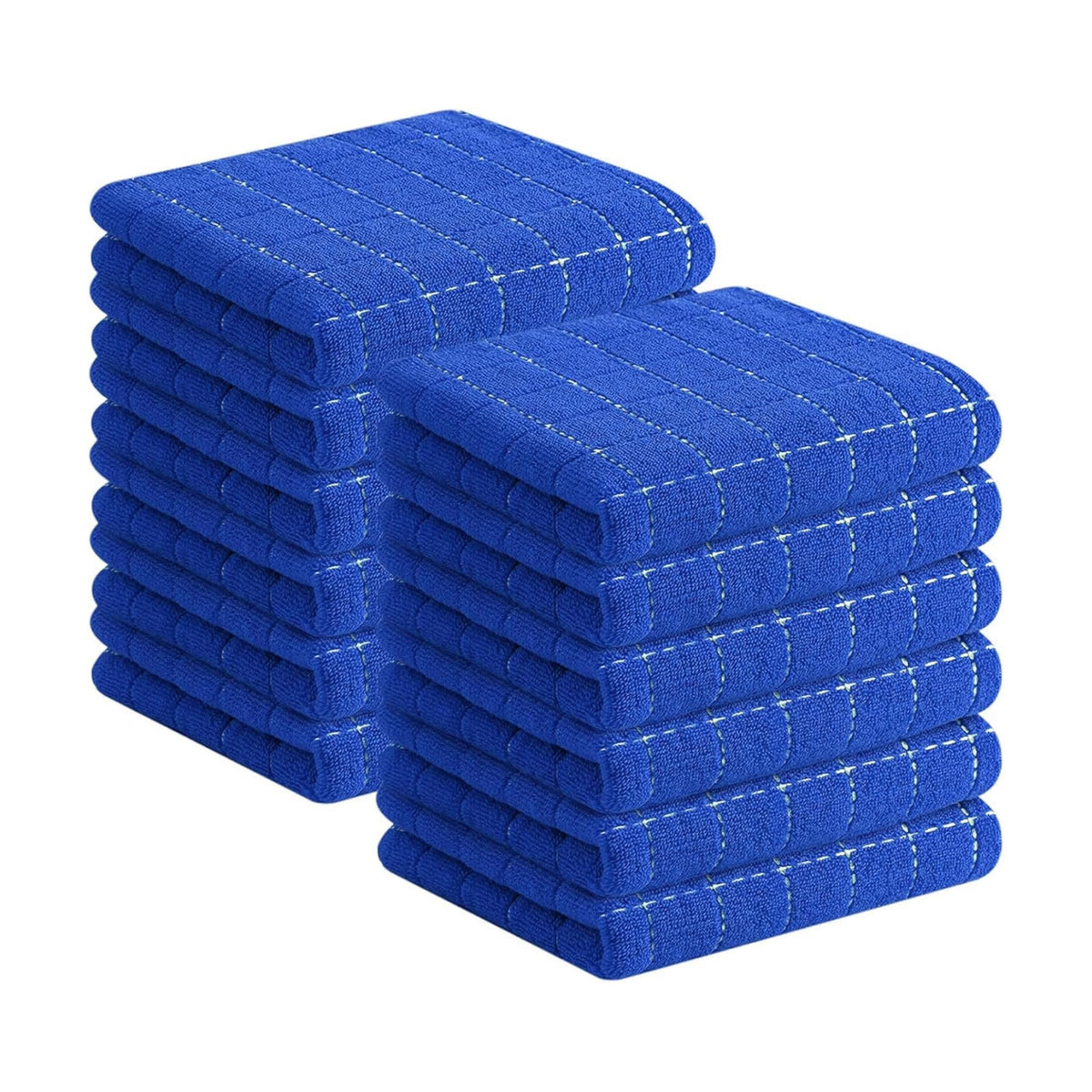 Homaxy 100% Cotton Terry Kitchen Towels, 12 Pack, Blueberry | Ultra Soft and Absorbent Dish Towels for Kitchen