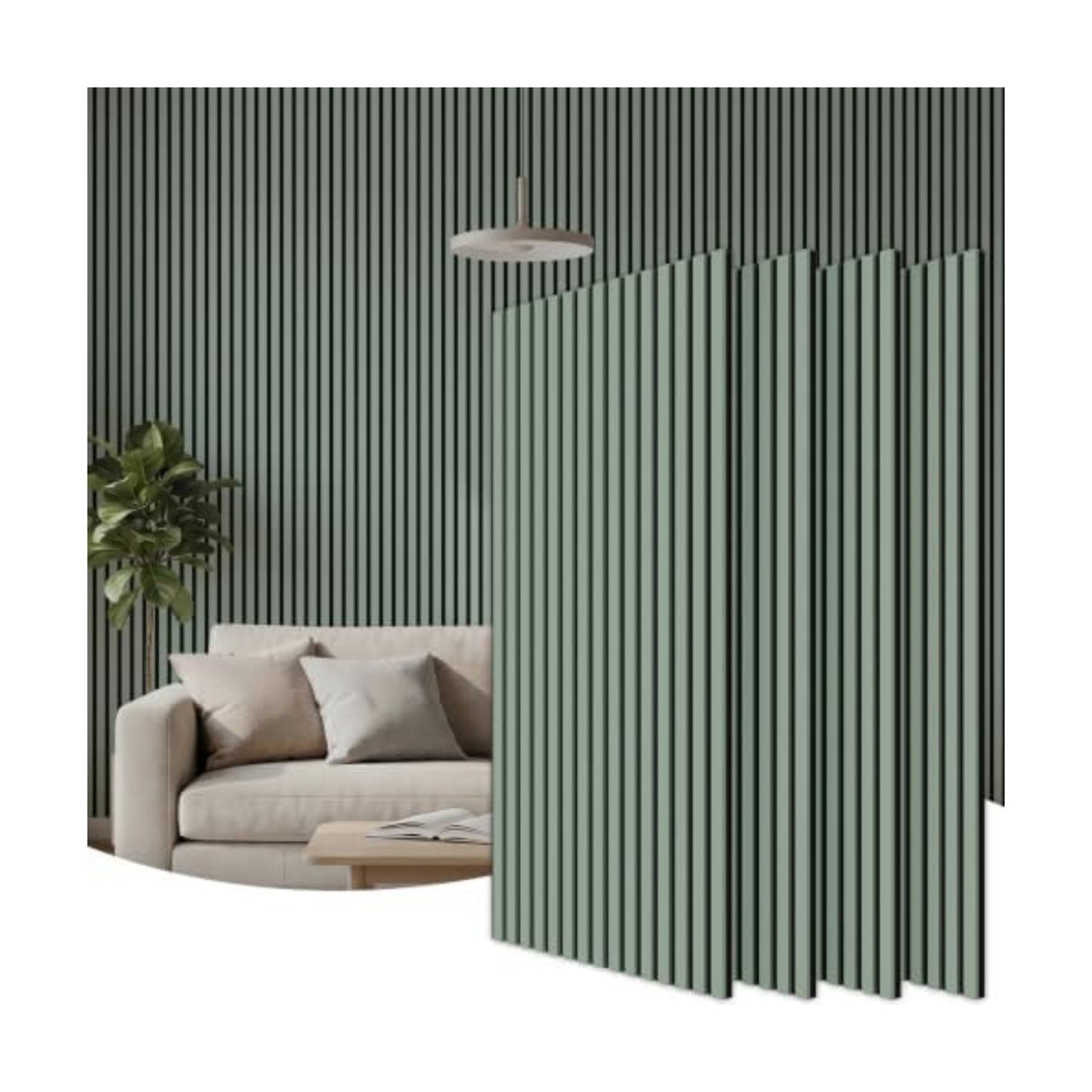 TONOR Wood Wall Panels for Interior Wall Decor, 4 Pack 47.2" x 23.6"(30.94ft²) Wood Slat Aacoustic Panels, Soundproof
