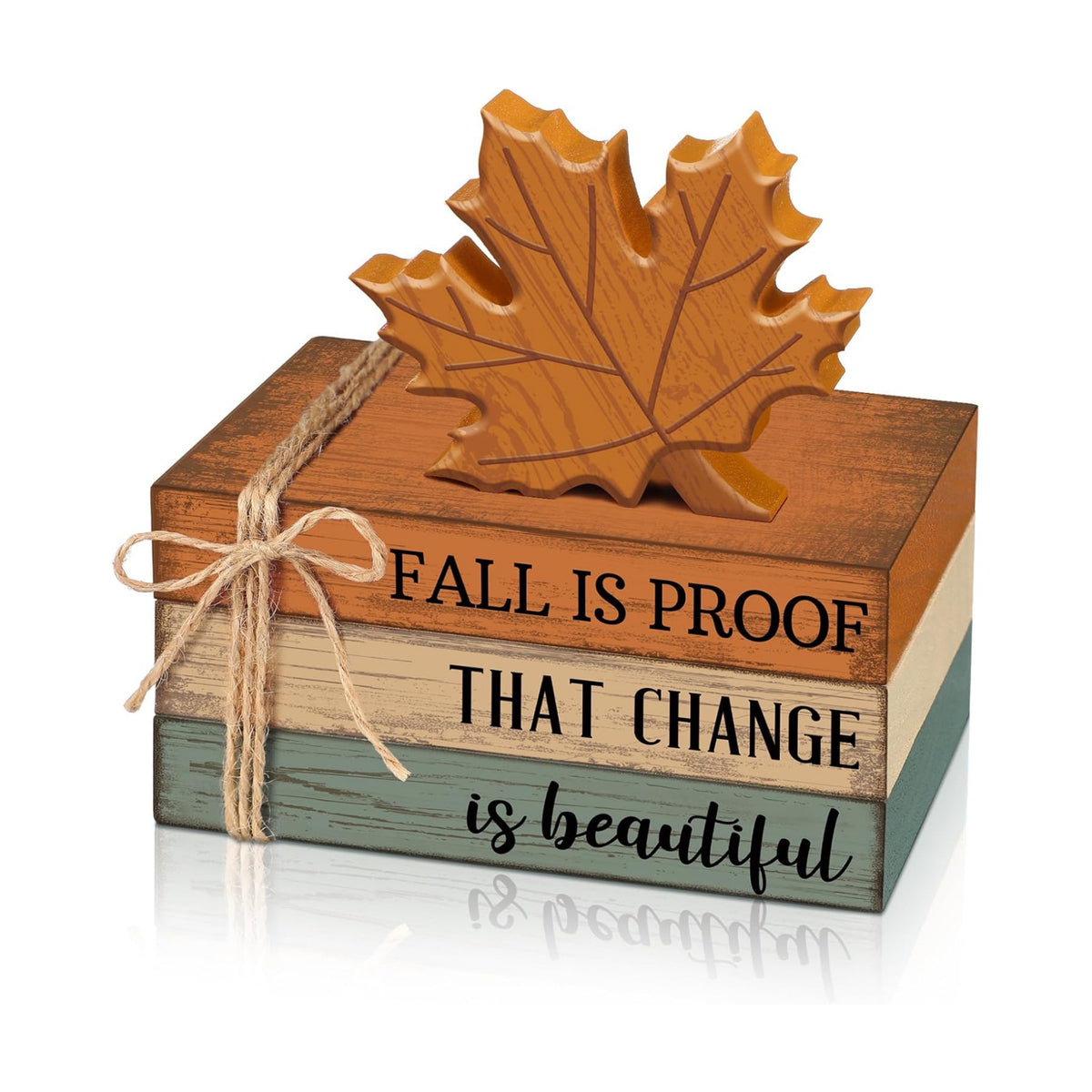 4 Pcs 4 Pcs Fall Decoration for Home Wooden Maple Leaf Decor