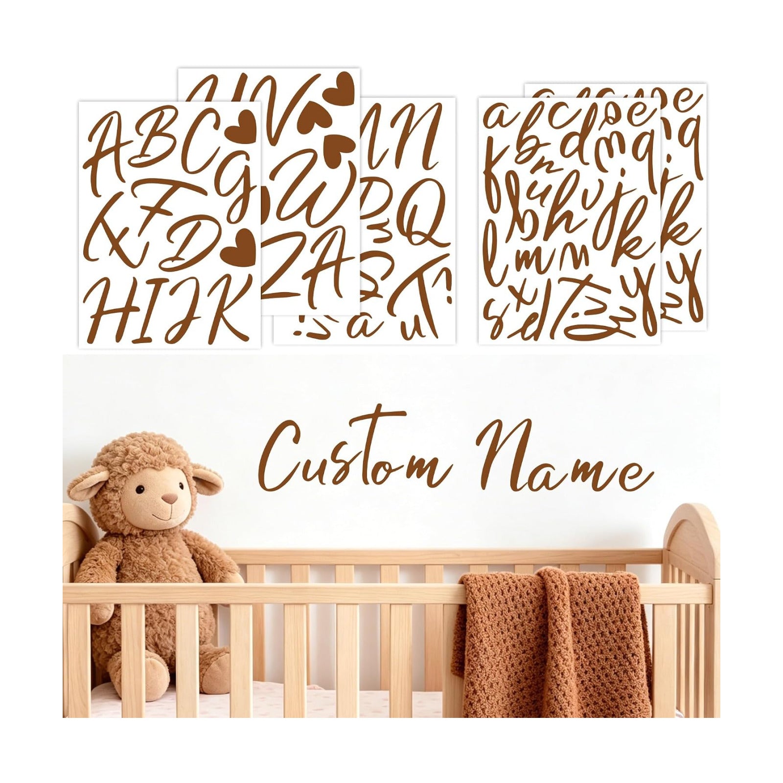 Custom Name Backdrop Sticker for Party Event Custom Decal for Balloon Arch / Brown Diy Name