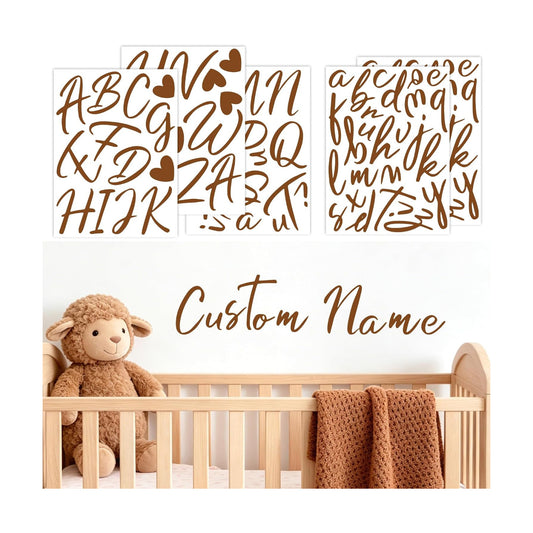 Custom Name Backdrop Sticker for Party Event Custom Decal for Balloon Arch / Brown Diy Name