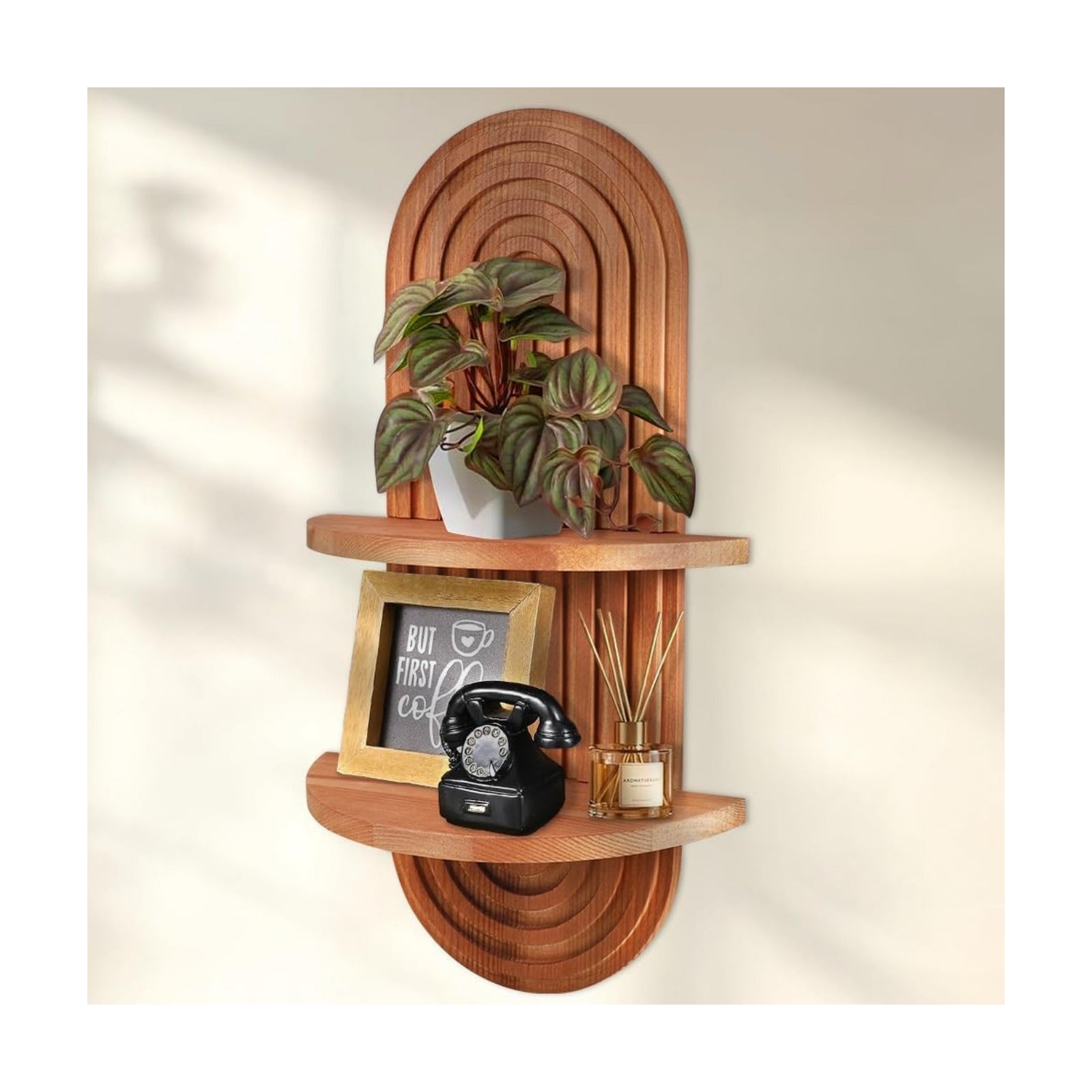 Solid Wood 2-Tier Shelves