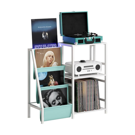 now playing vinyl record stand,record player stand for vinyl record display | LED Now Playing Holder, All-in-One Record