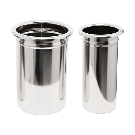 3-Inch 1Pcs and 2-Inch1Pcs Hot Tool Holder Canister Package, Blow Dryer & Curling Iron Holder Tube, Closed Bottom