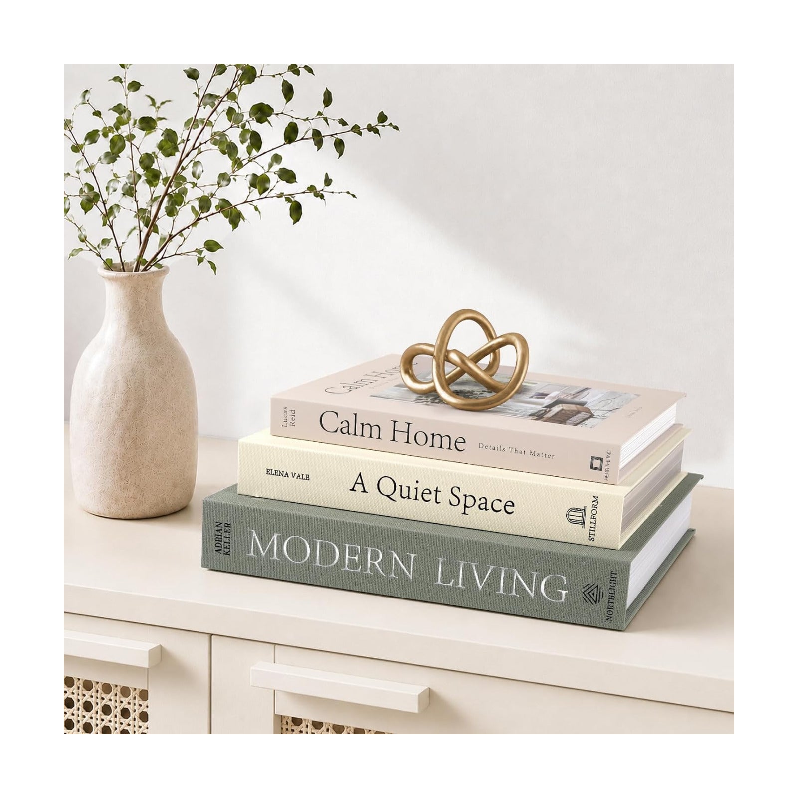 Decorative Books / Stackable Fake Books / Sage Green / Set of 3