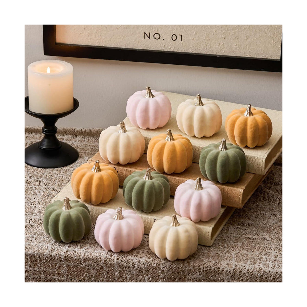 WDS WONDROUS Mini Fall Pumpkin Decor, Fake Decorations for Home, 12PCS