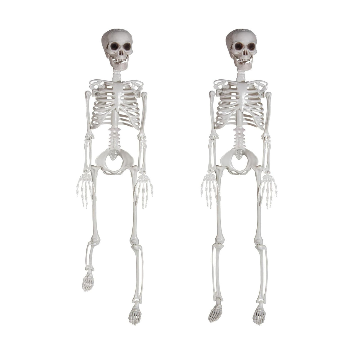 XONOR 3ft Halloween Posable Skeleton Human Full Body Plastic Skeleton Decorations for Halloween Party Haunted House Supplies (2Pcs)
