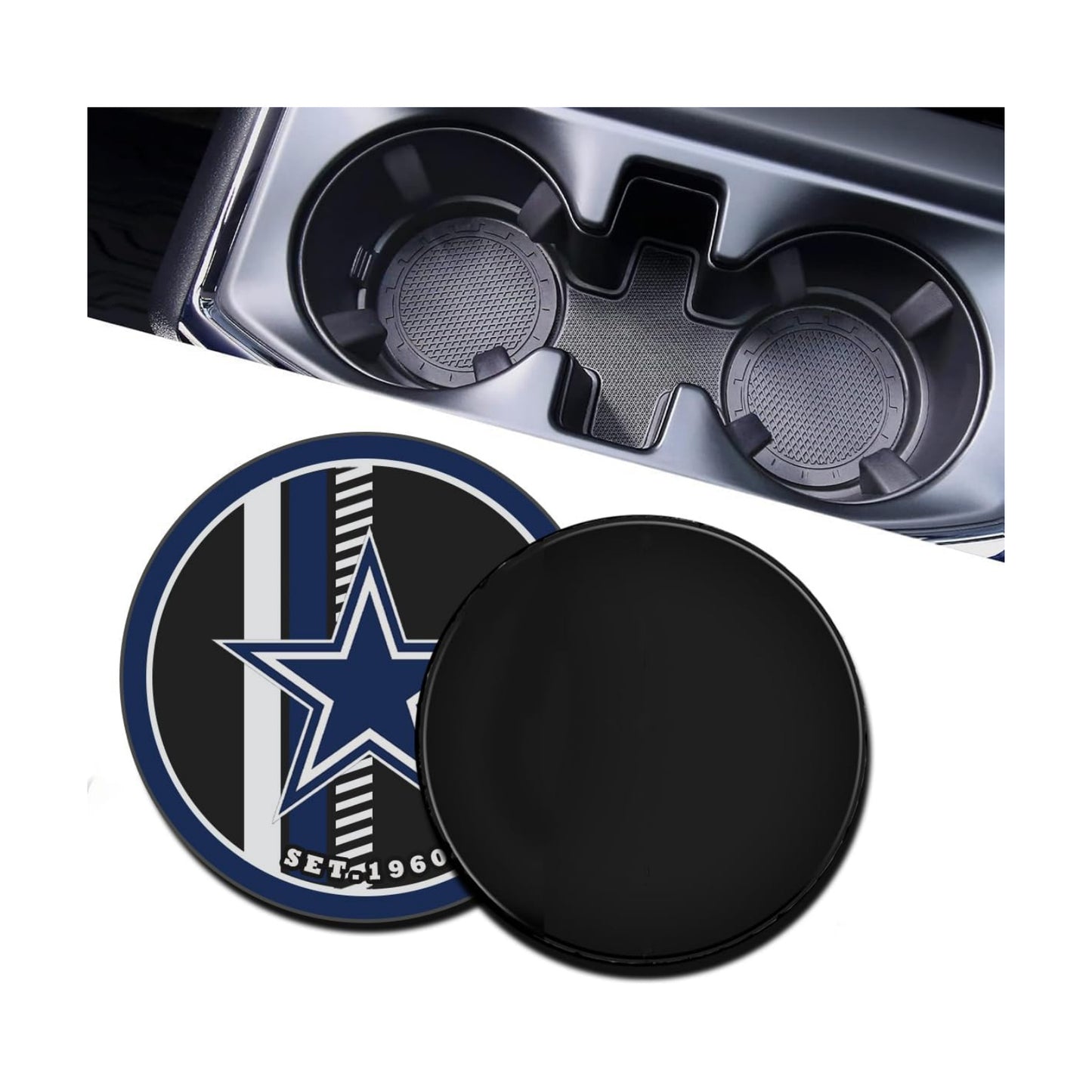 Auto Car Cup Holder Insert Coasters Silicone / B / 2.75 Inch / Set of 2