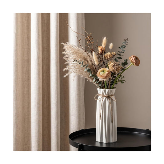 Small Vase White Ceramic Jute Rope Simple Vases / White 2 / Medium