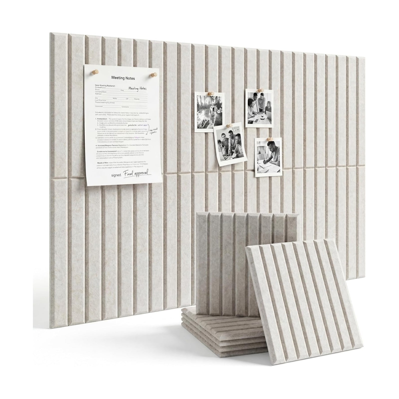 Thick Felt Bulletin Board / Oatmeal / Set of 6