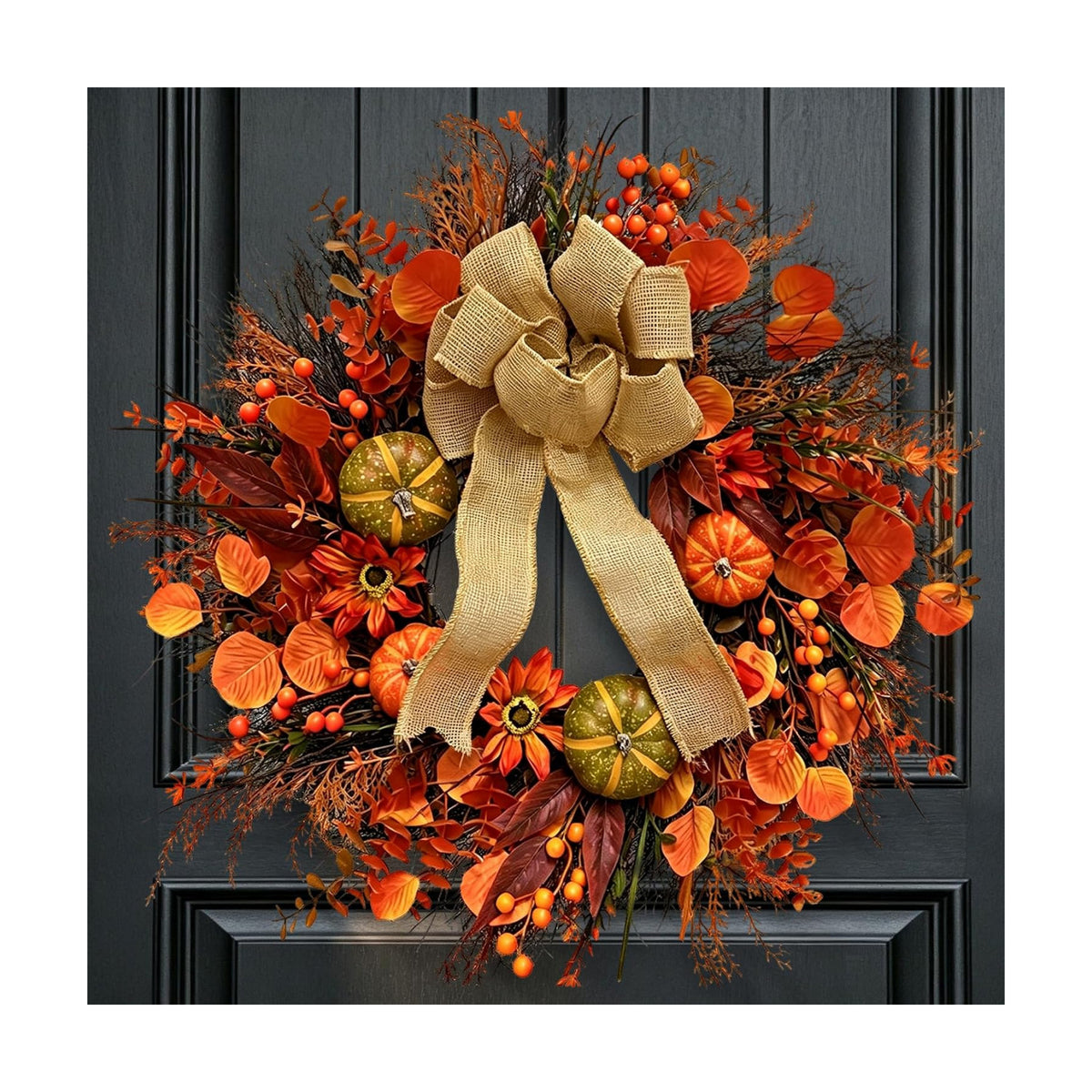 26 Inch Fall Wreaths for Front Door,Home Decor for Farmhouse Yellow