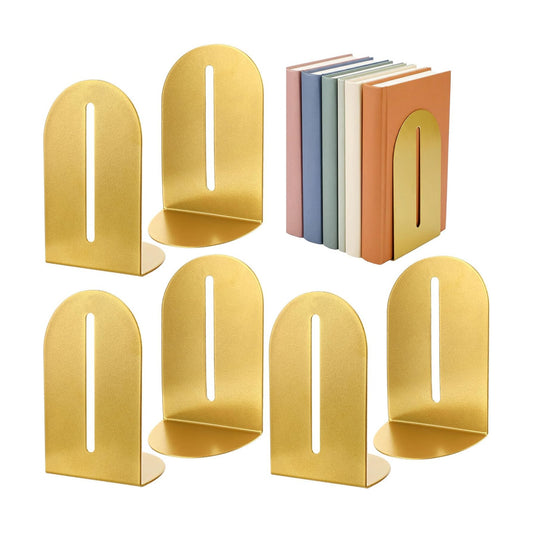 Metal Bookends / Gold Vintage / Set of 6
