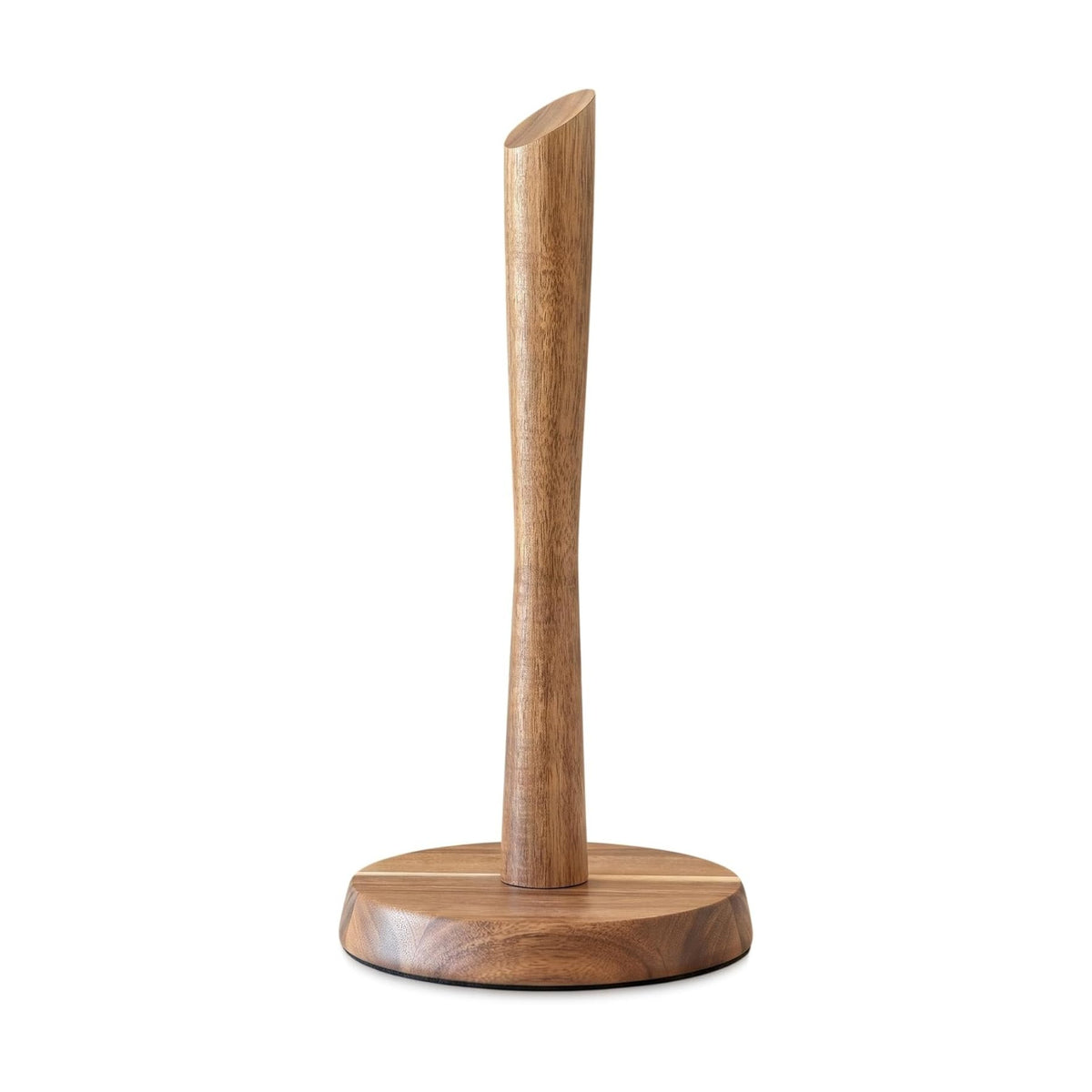 Acacia Wood Paper Towel Holder with Weighted Base | Fits Standard & Mega Rolls