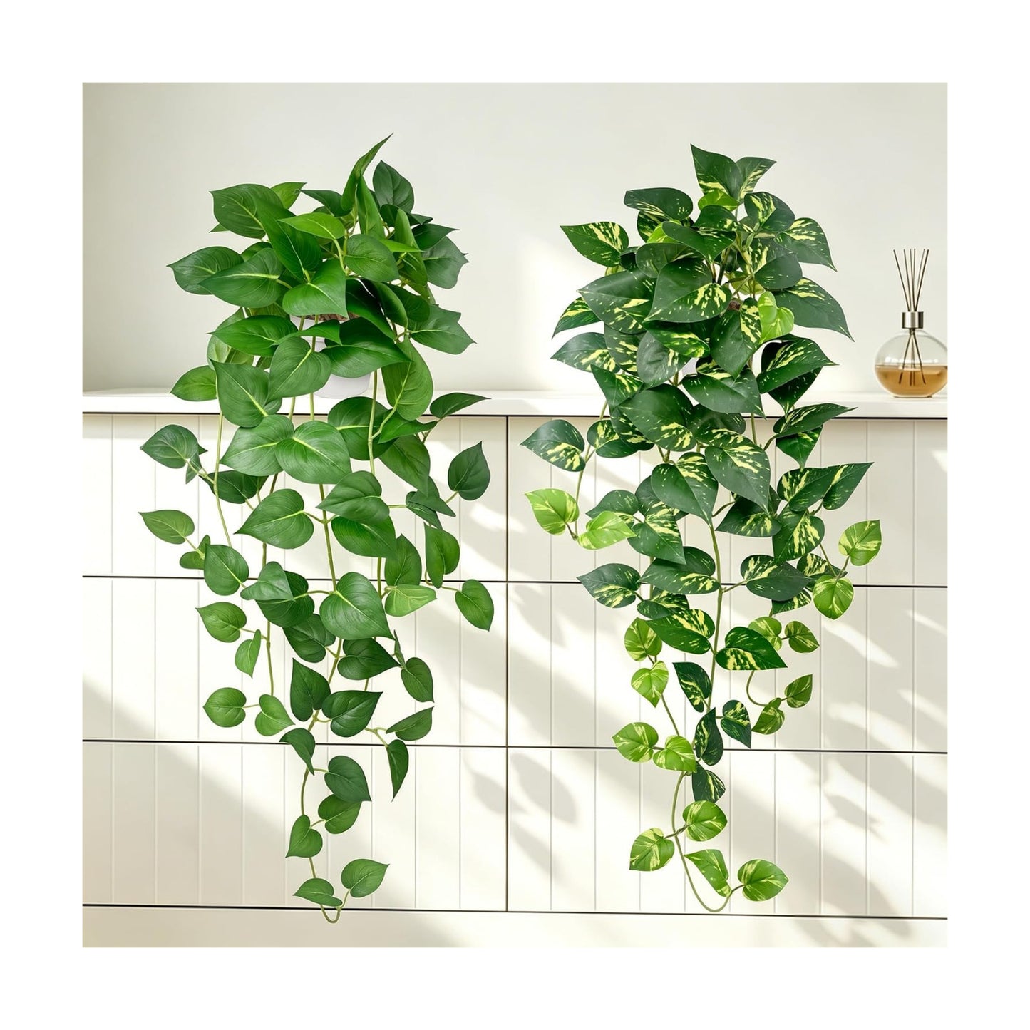 Artificial Hanging Plants ‘’ / Green and Yellow Green / 31.5 / Set of 2