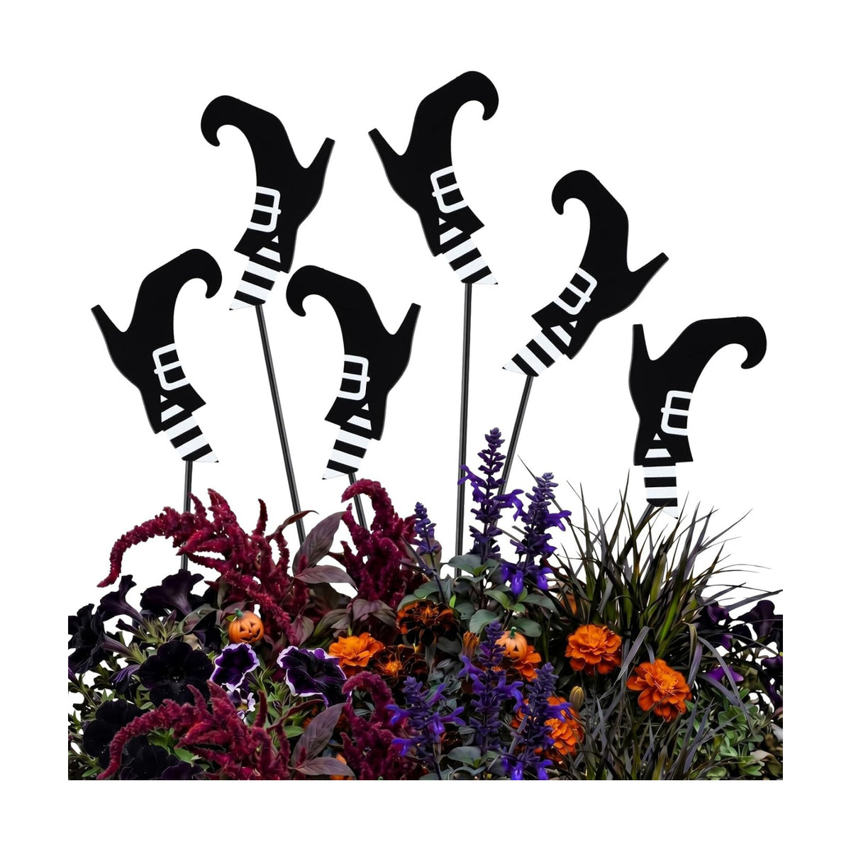 6 Pcs Halloween Witch Legs Garden Stake Wicked Outdoor Decoration