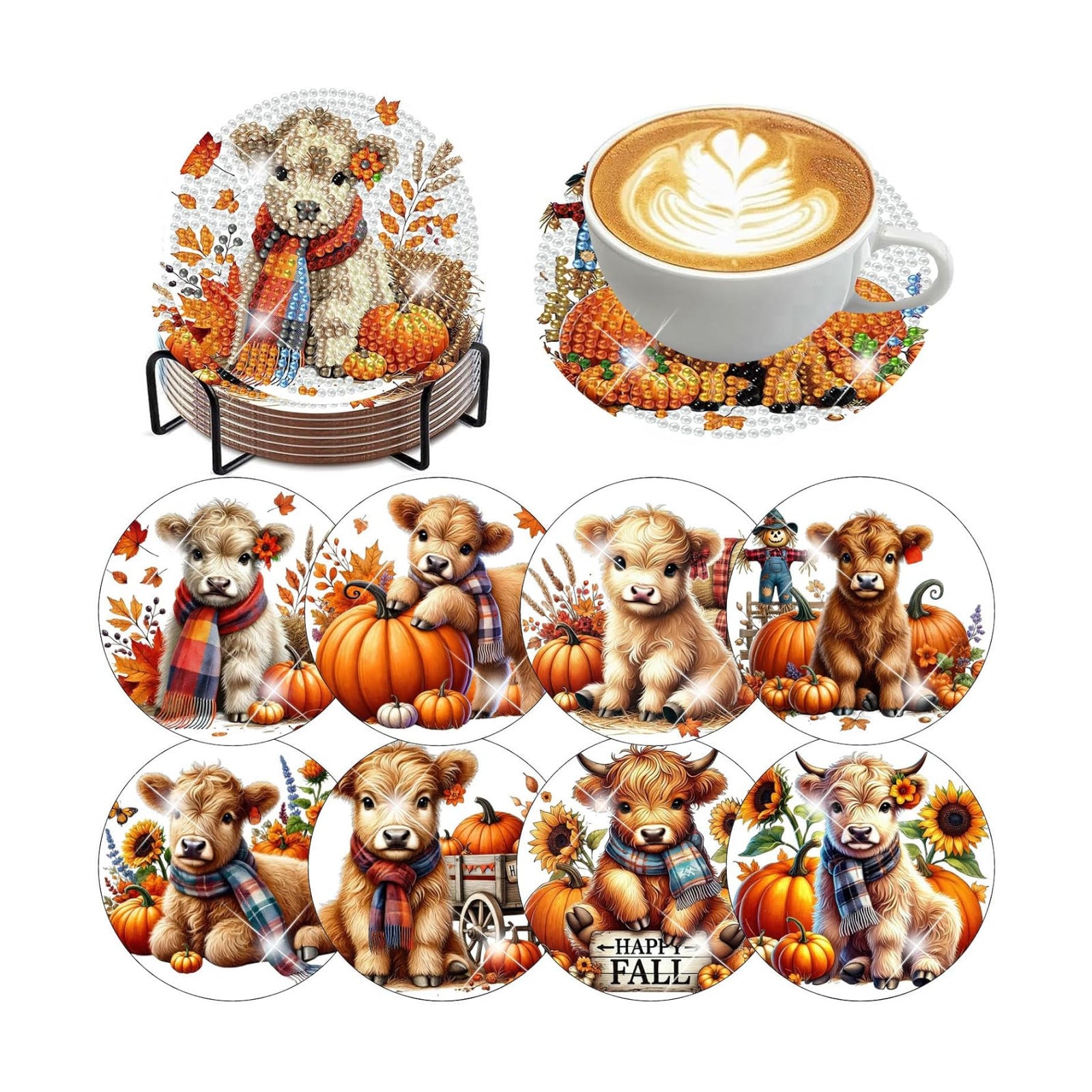 Holder Cork Pads / Fall Cow / Set of 8