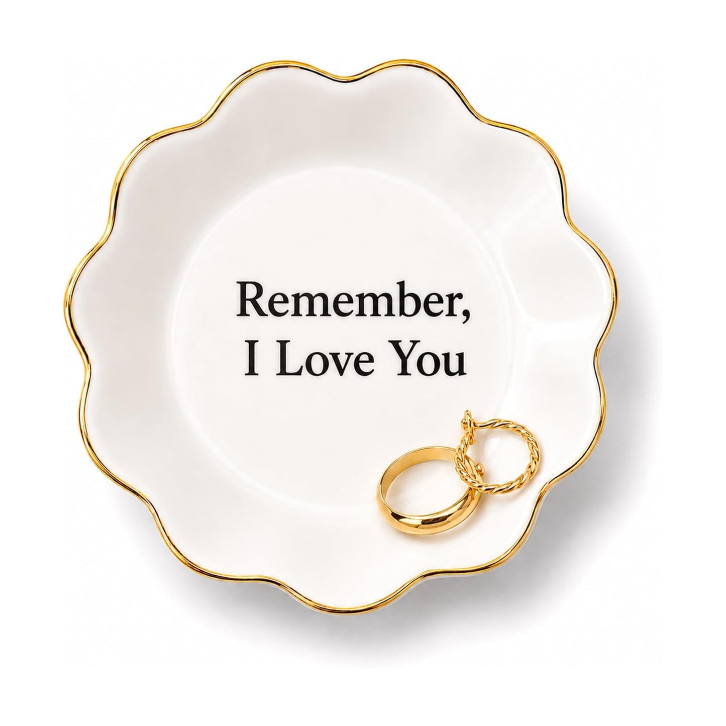 Ceramic Ring Holder / Remember, I Love You