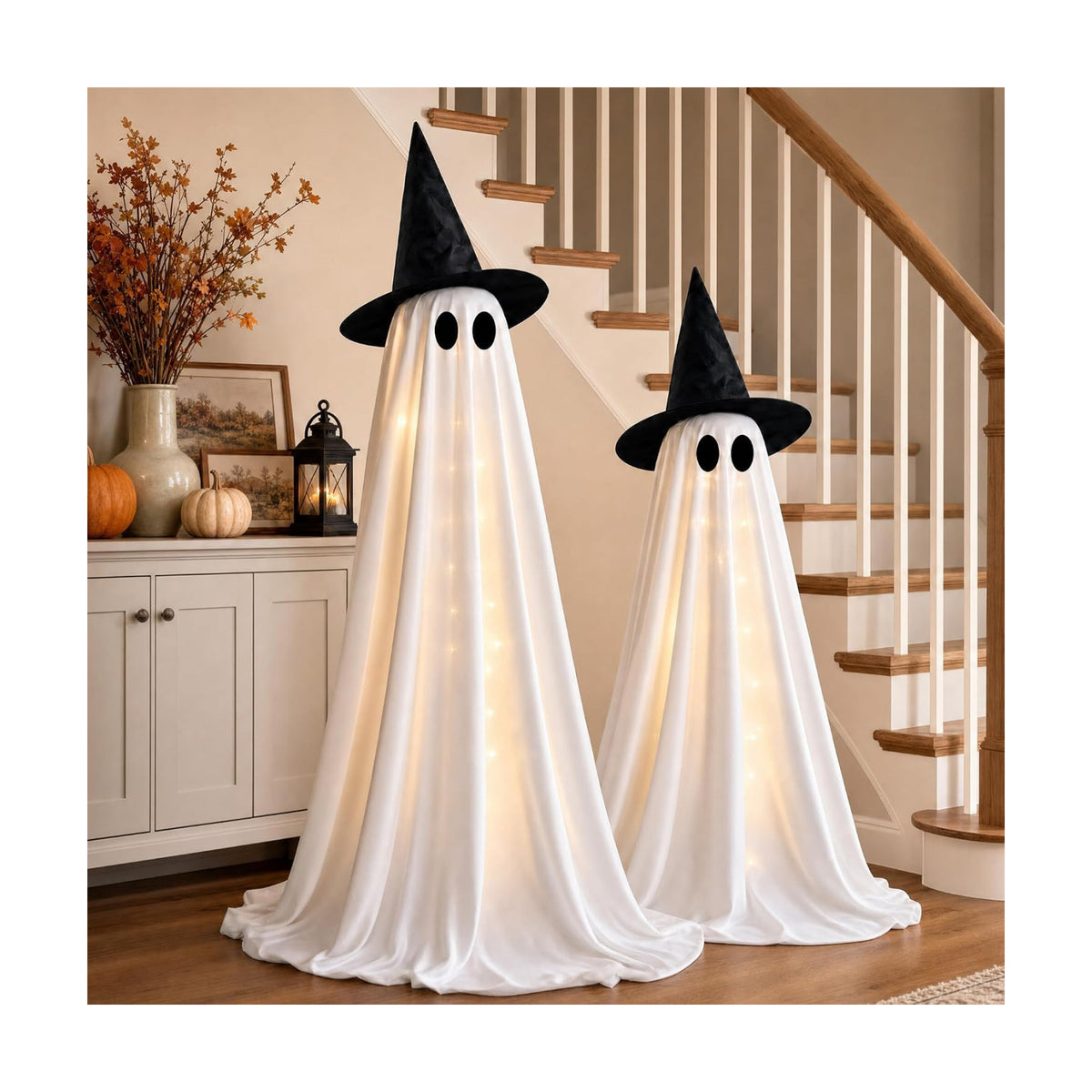 Halloween Decorations Indoor 2 Pack Light Up Ghosts