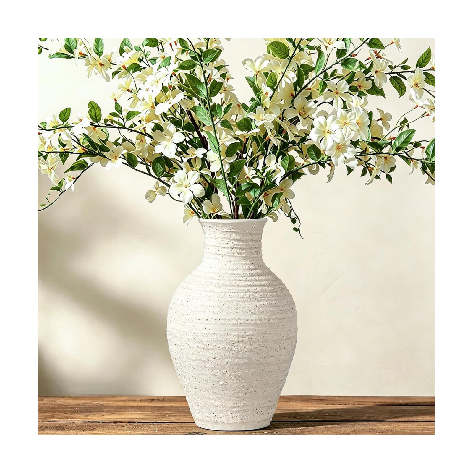 Ceramic Flower Vase Home Decor White Small Vase Decorative Table Farmhouse Vases / Modern White-v12