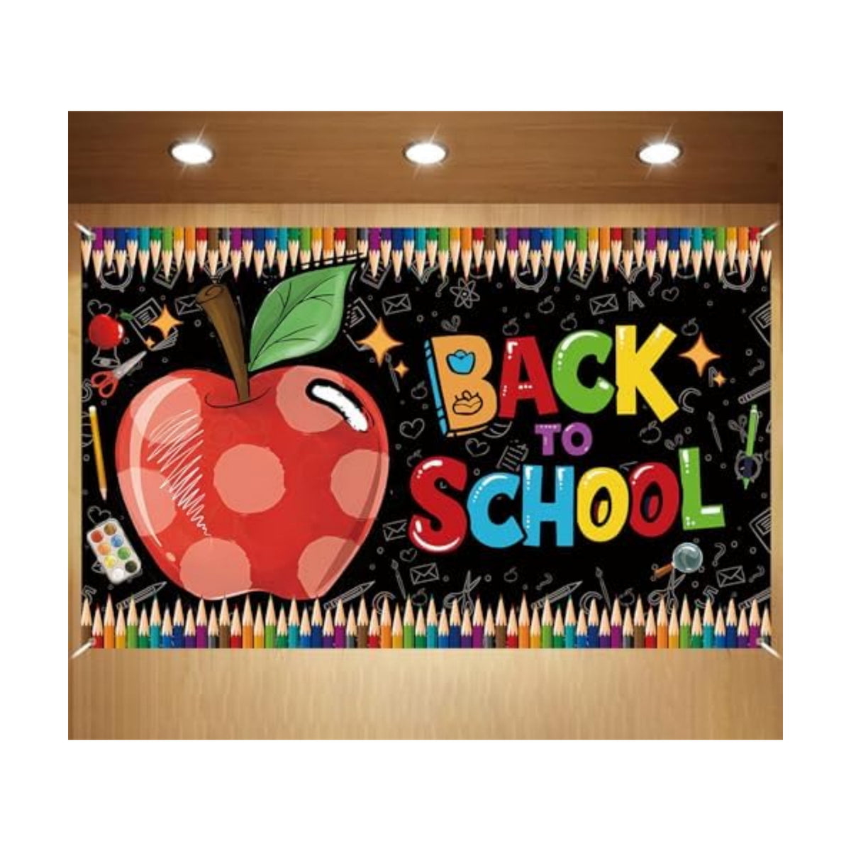 Back to School Backdrop First Day of School Decoration for Home