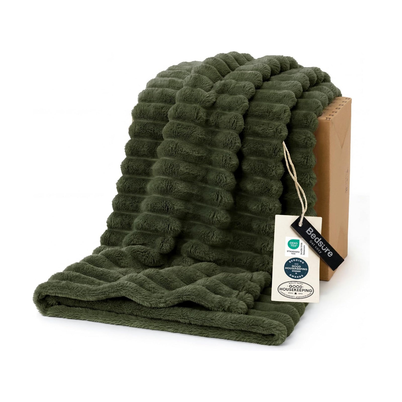 Bedsure Soft Green Throw Blanket for Decor Gifts 50"x70"