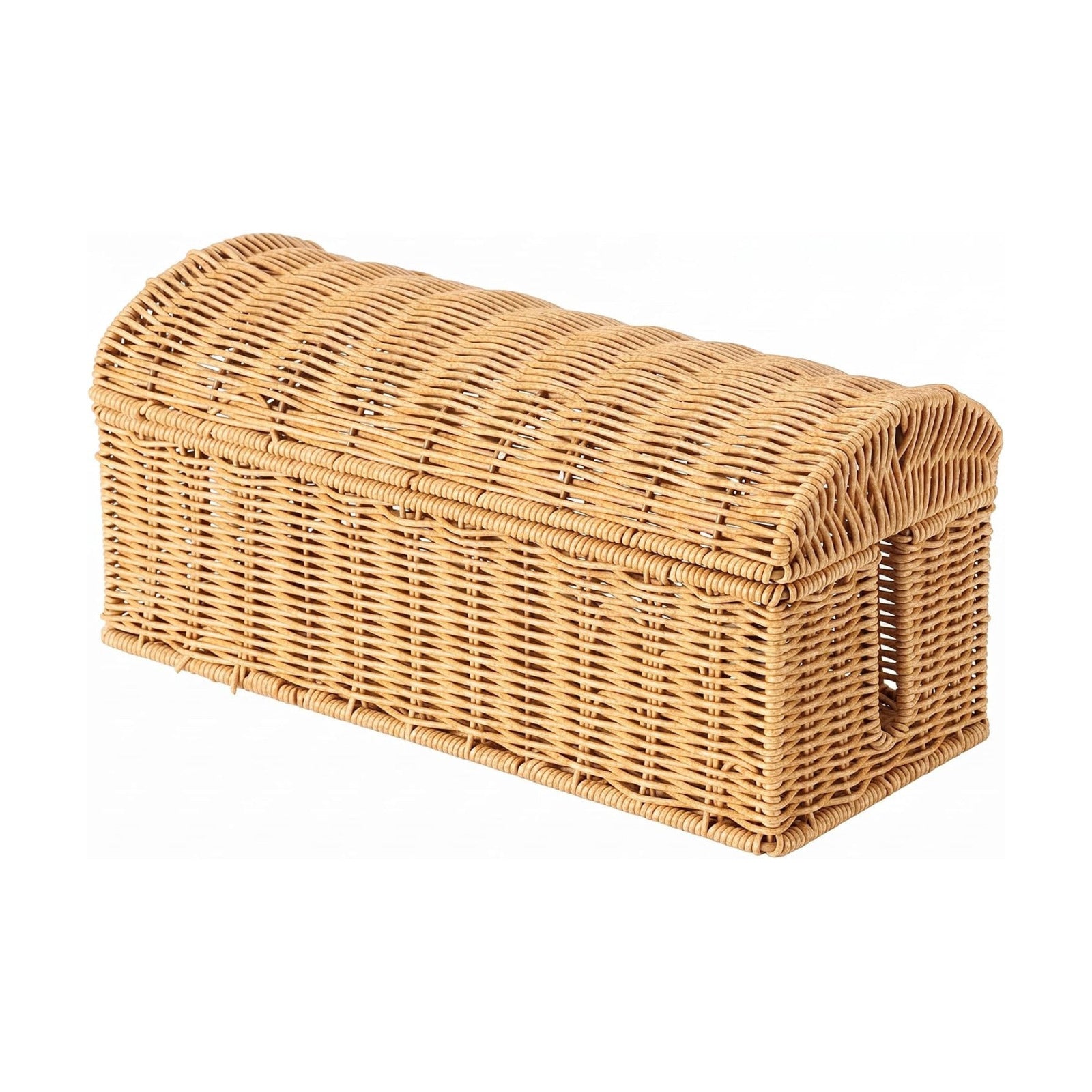 Rattan Cable Management Box / Natural / Domed Box / Large