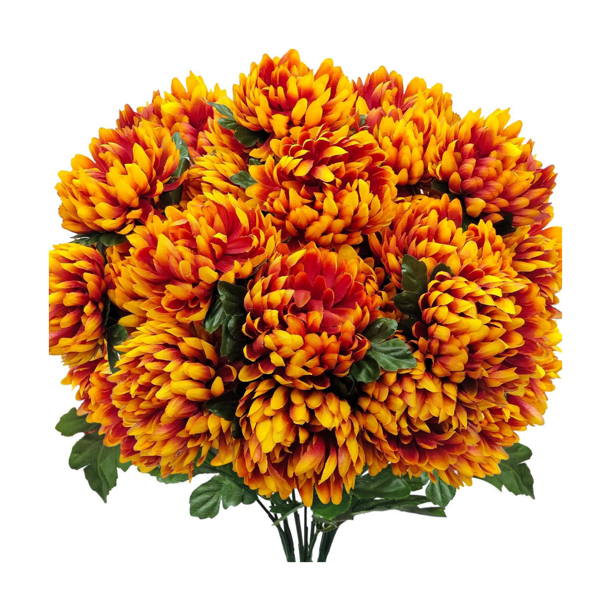 Large Artificial Mums for Outdoors Fall Flowers Silk Chrysanthemum