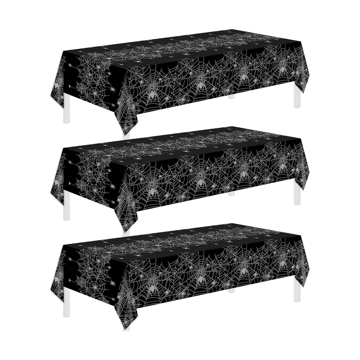 Childom 3 Pack Halloween Tablecloth Rectangle Table,Halloween Decorations