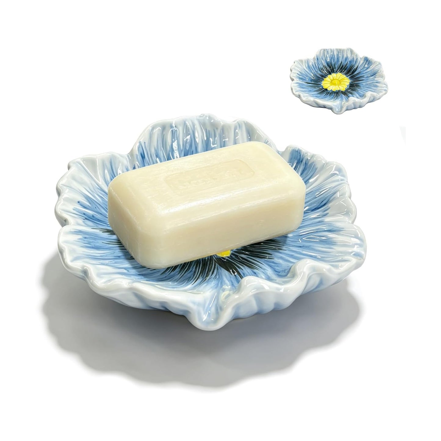 Ceramic Soap Holder / Blue