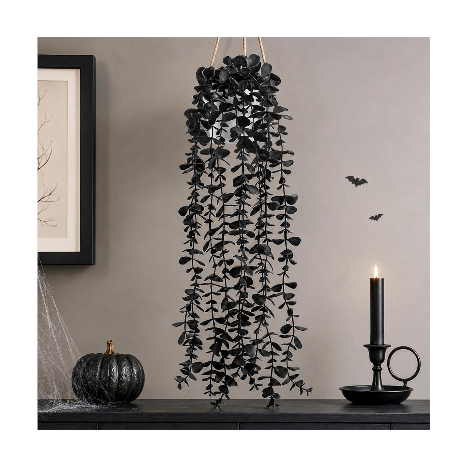 Der Rose Fake Eucalyptus Hanging Plants for Halloween Party Decorations