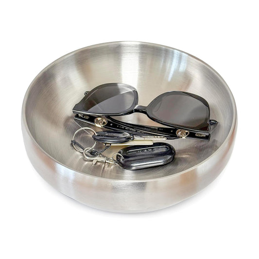 Keys Holder / Catch All Bowl / Silver / 8.3 Inch
