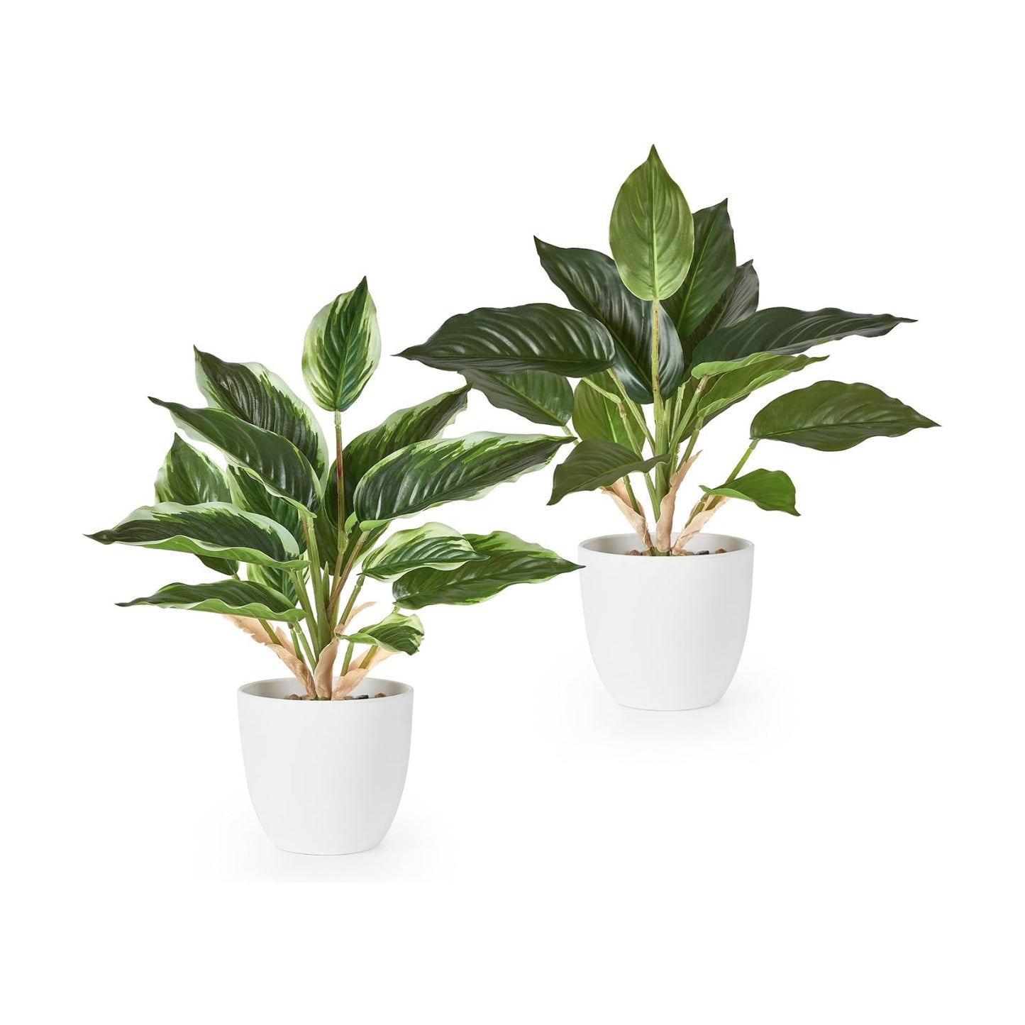 11" Potted Artificial Plants / Green / Set of 2