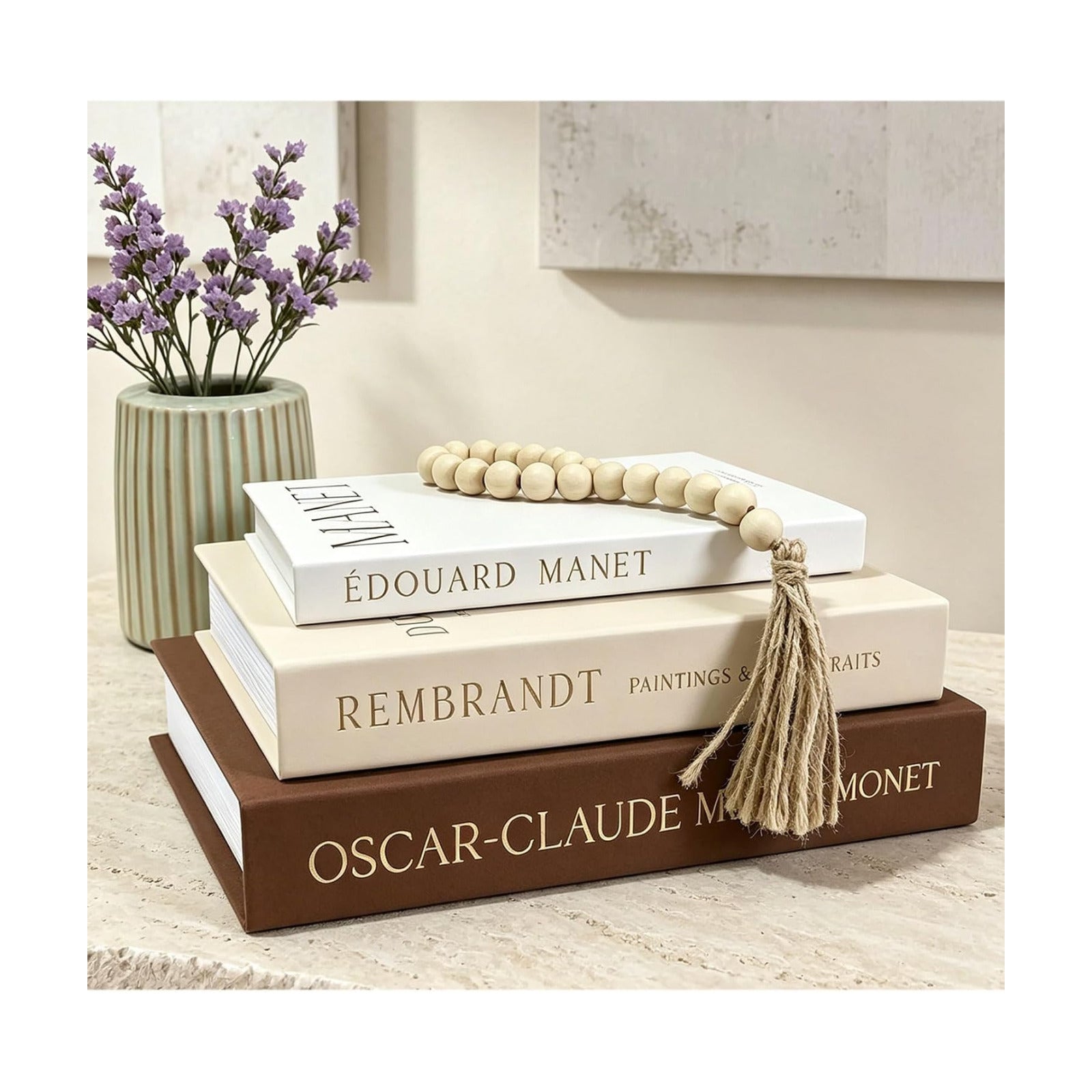 Linen Faux Books / Natural / Set of 3