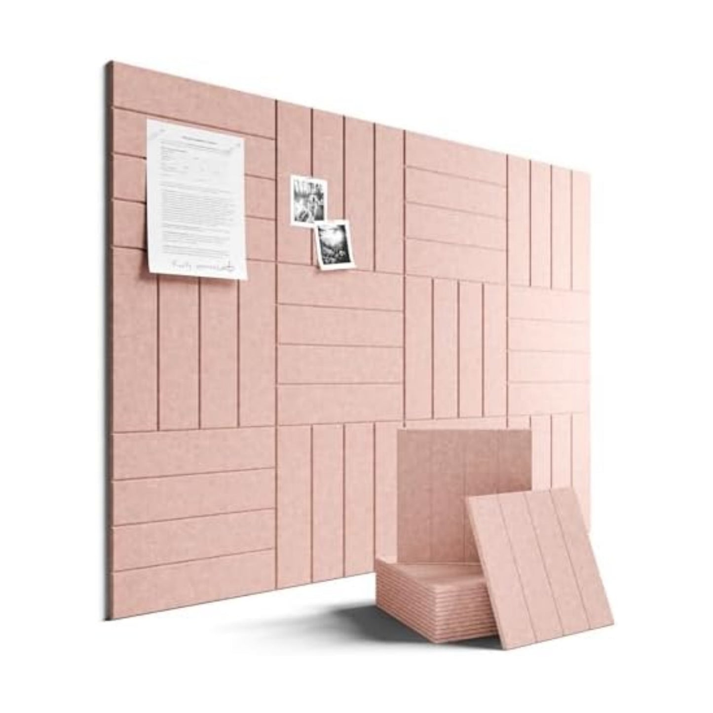 Fluxynara Felt Bulletin Board & Cork Board Alternative, Pink