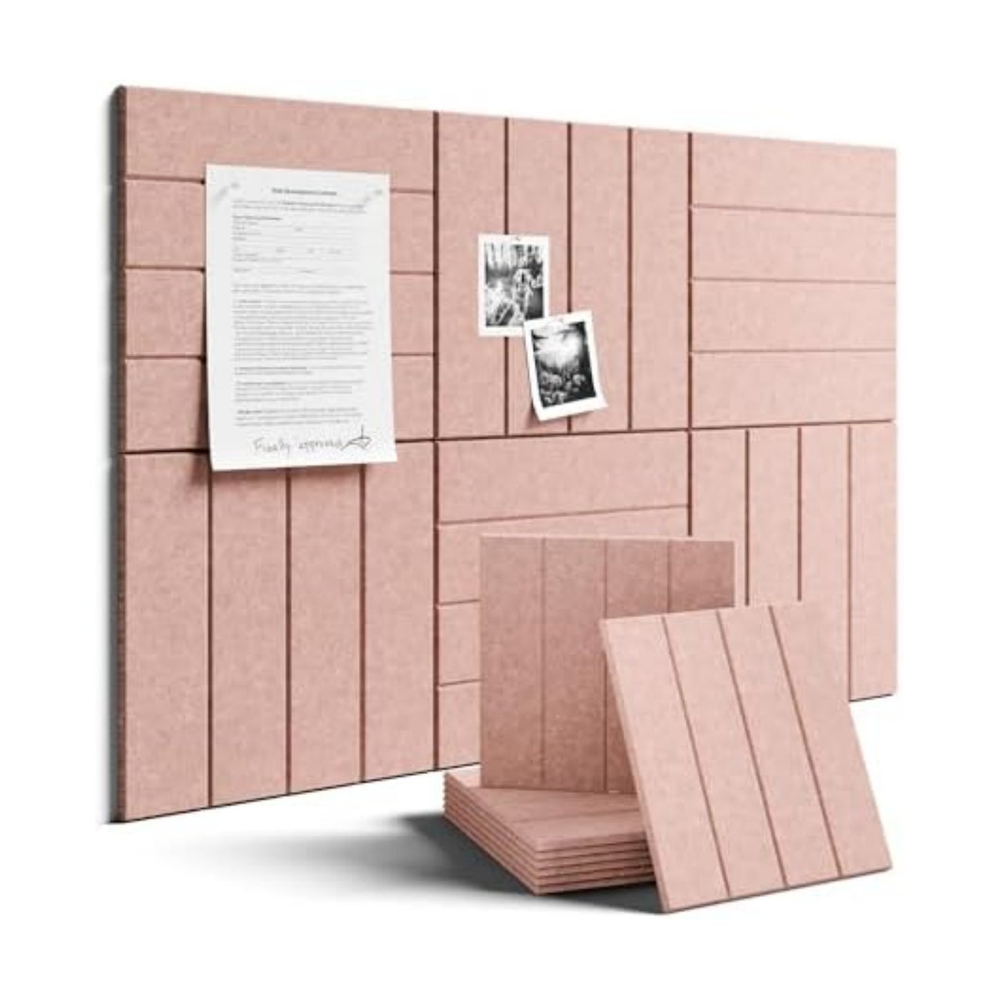 Fluxynara Felt Bulletin Board & Cork Board Alternative, Pink