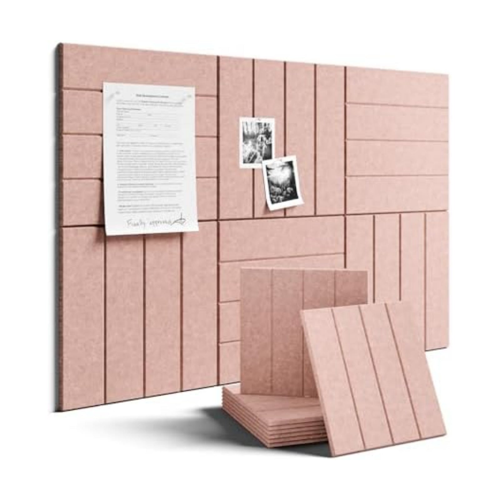 Fluxynara Felt Bulletin Board & Cork Board Alternative, Pink