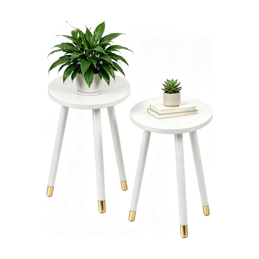 2-Pack Mid Century Plant Stand for Indoor Plants, Modern Metal Flower Pot Holder Stand for Living Room, Decorative