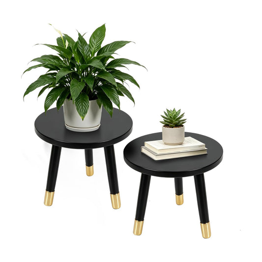 2-Pack Mid Century Plant Stand for Indoor Plants, Modern Metal Flower Pot Holder Stand for Living Room, Decorative