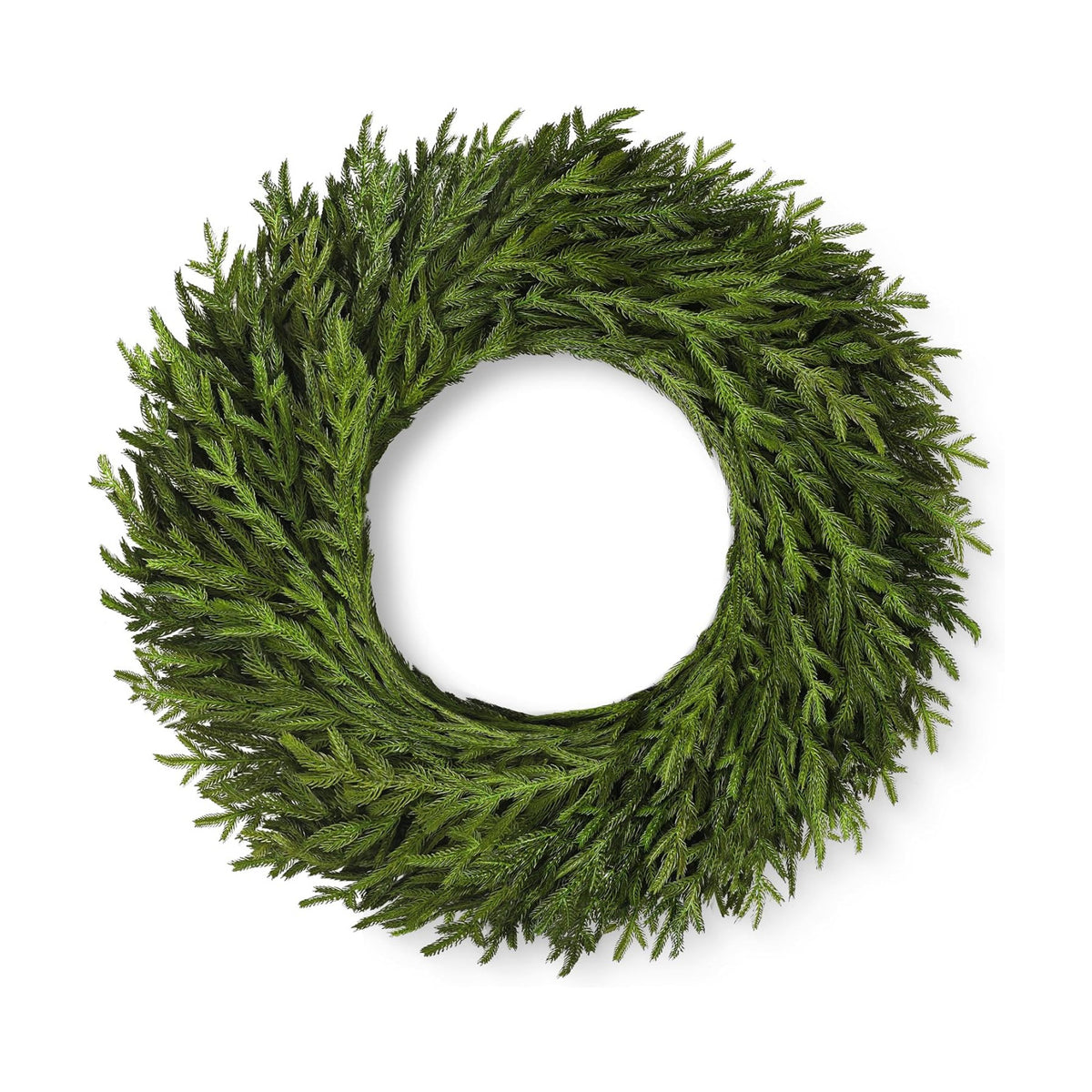 32" Large Norfolk Pine Wreath, Artificial Christmas Wreath for Front Door