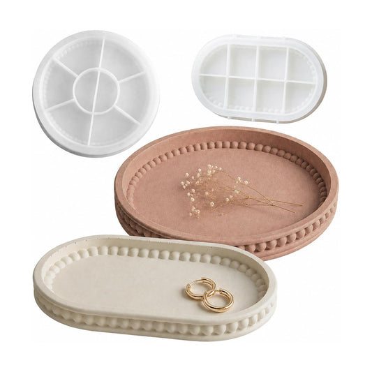 Silicone Tray Molds for Resin Casting / Set of 2