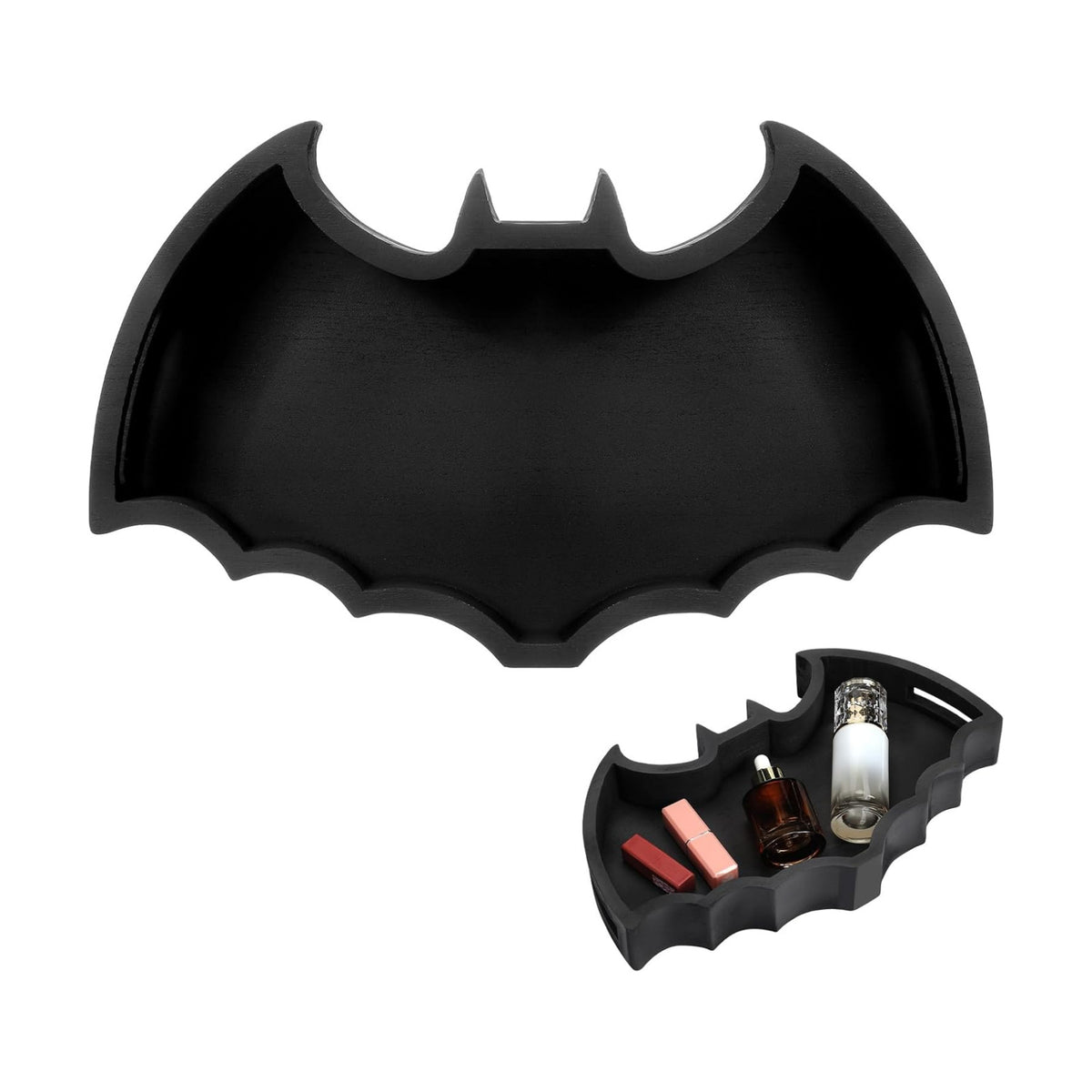 Halloween Wooden Bat Tray Decorative Serving Tray Gothic Home Decor