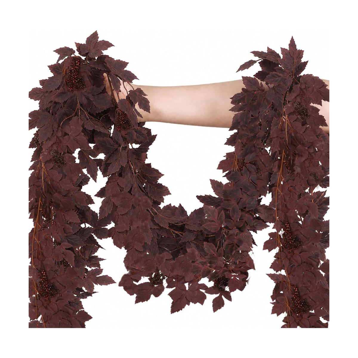 Mega-L Halloween Garland, 2 Pack Purple Grape Leaf Garland Halloween Decor