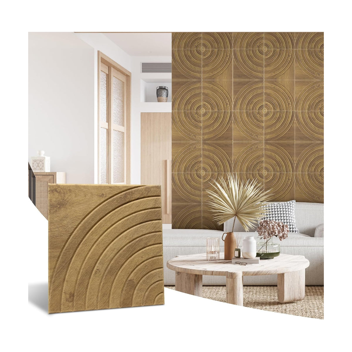 16-Pack Acoustic Wall Panels, 11.8" x 11.8" PET High Density Target-Look Soundproof & Noise Cancelling Felt with 96